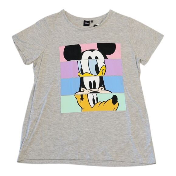 Official Disney Mickey Donald Goofy Pluto Graphic T-Shirt Women’s Size 18 - Picture 1 of 3